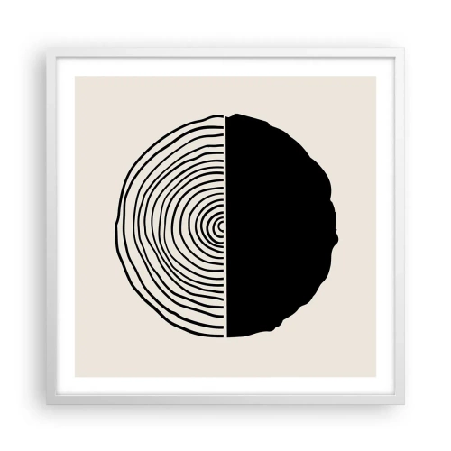Poster in white frmae - Half-half - 60x60 cm