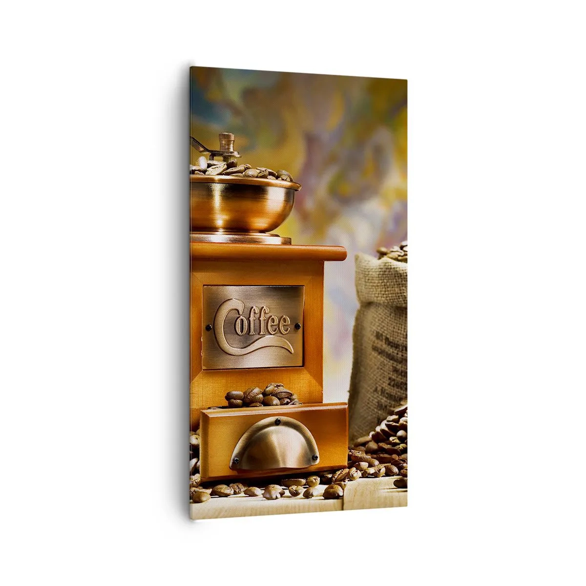 Canvas picture - Grains Crunching, Grinder Rumbling - 65x120 cm