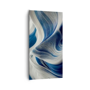 Canvas picture - Fluidity of Blue and White - 65x120 cm