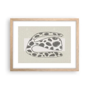 Poster in light oak frame - Curious Creature - 40x30 cm