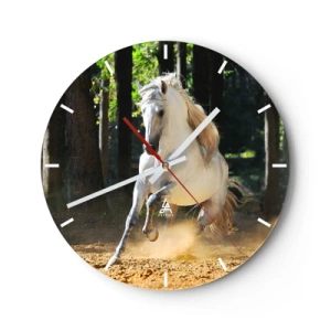 Wall clock - Clock on glass - Straight from a Fantasy Book - 40x40 cm