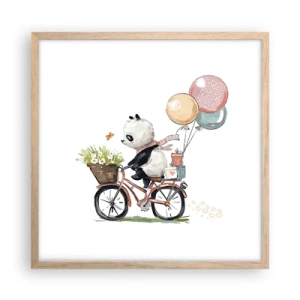 Poster in light oak frame - Lucky Day - 50x50 cm