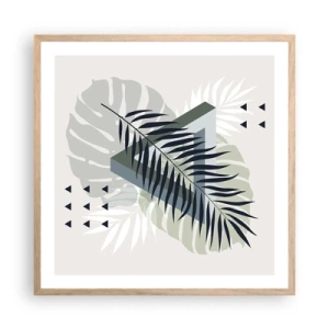 Poster in light oak frame - Nature and Geometry - Two Orders? - 60x60 cm