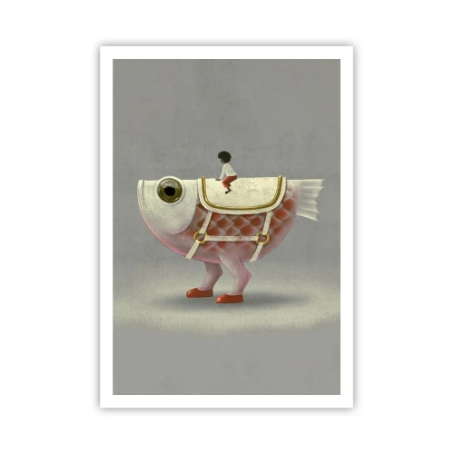 Poster - Fish Jockey - 70x100 cm