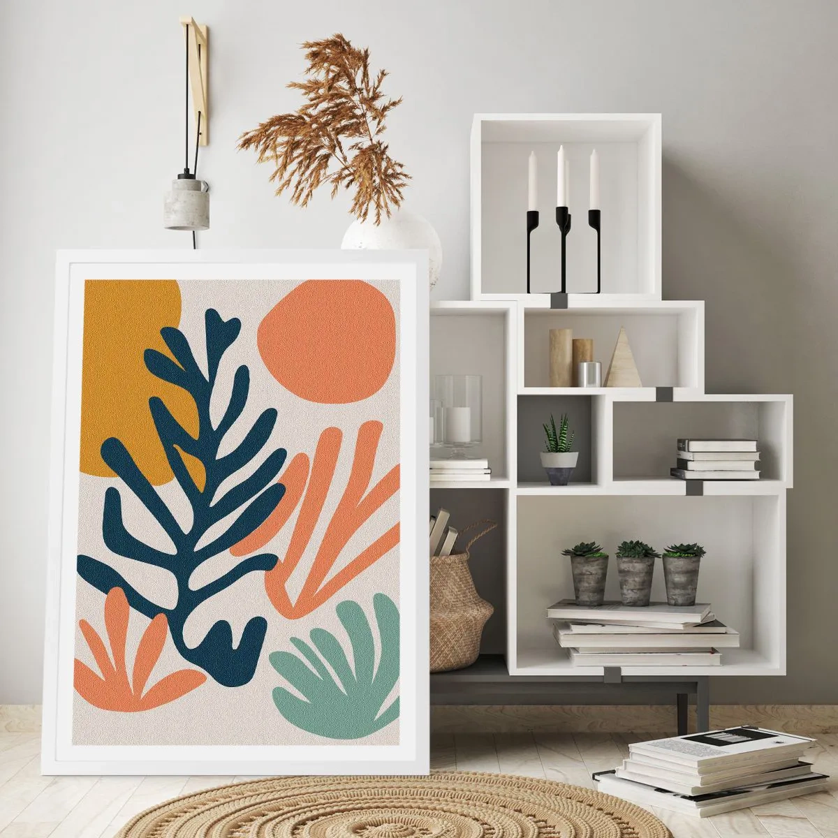 Poster in white frmae - Coral Sea - 50x70 cm