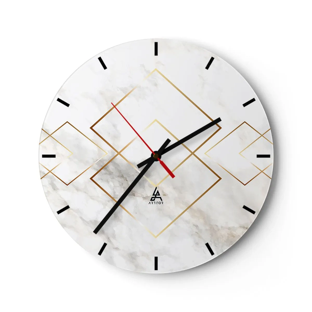 Wall clock - Clock on glass - View over Infinity - 40x40 cm