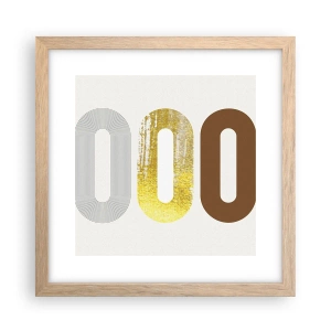 Poster in light oak frame - Ooo! - 30x30 cm