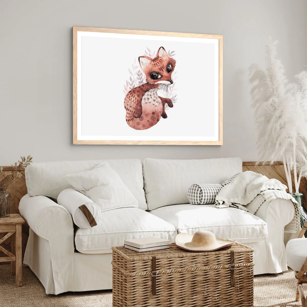 Poster in light oak frame - Sweet and Lovely - 40x30 cm