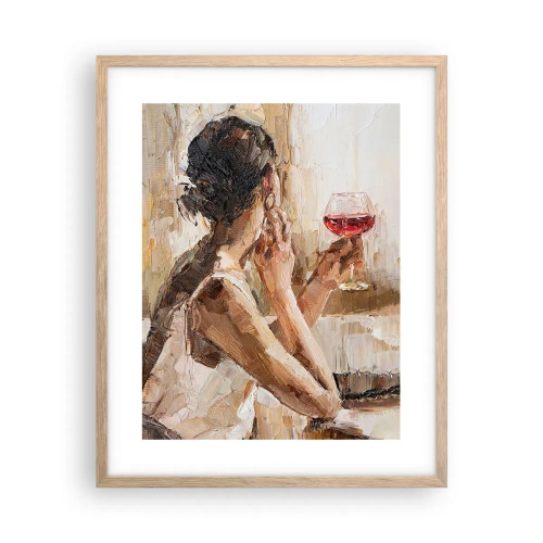 Poster in light oak frame - Taste of a Good Moment - 40x50 cm