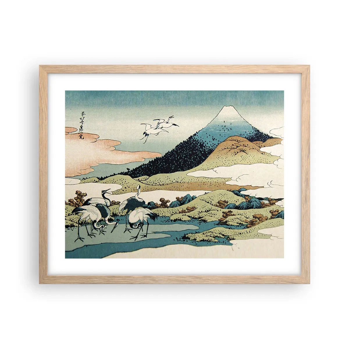 Poster in light oak frame - In a Japanese Spirit - 50x40 cm