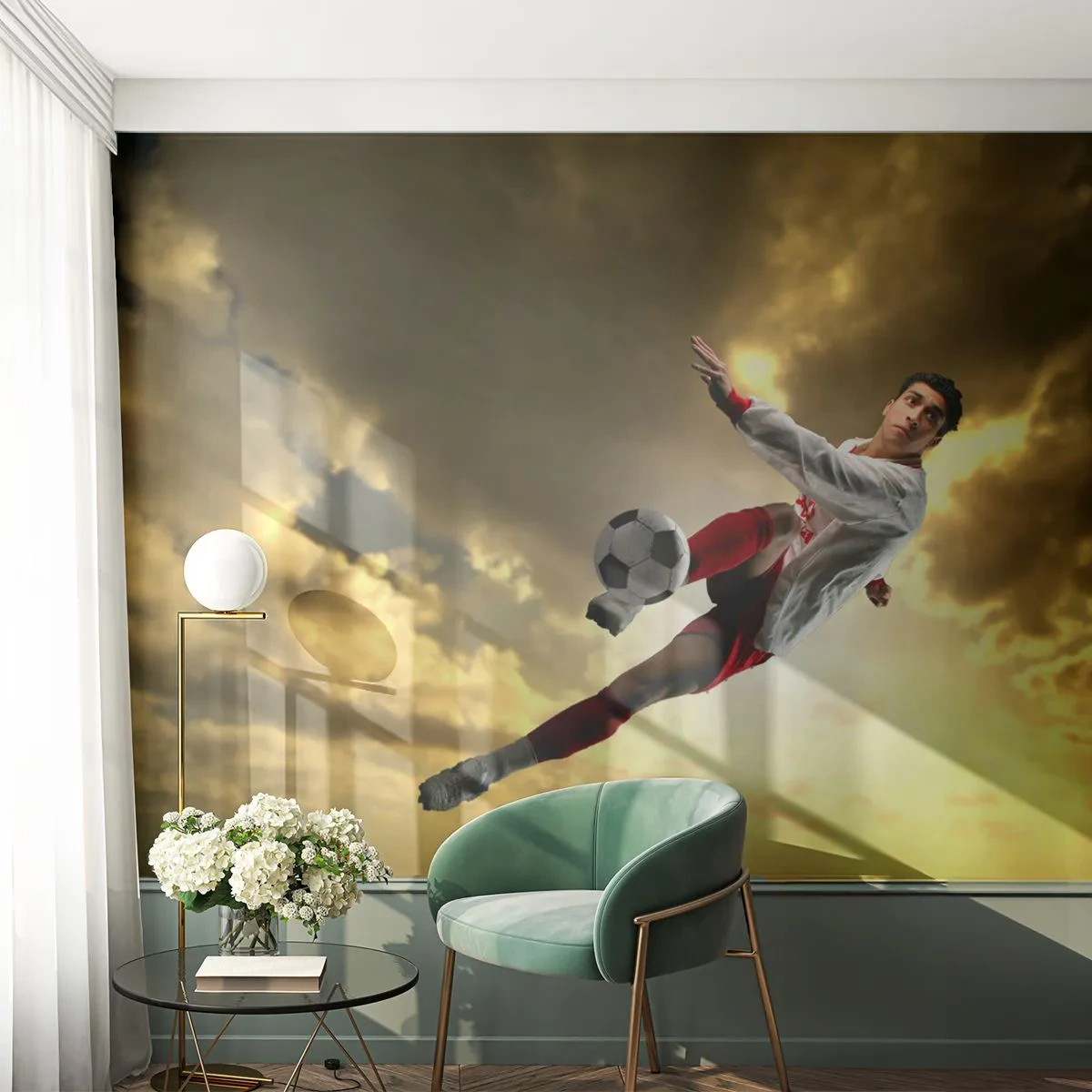 Photo Wallpaper Standard Eco - Football Heaven - Sport, Footballer, Football - 400x280 cm