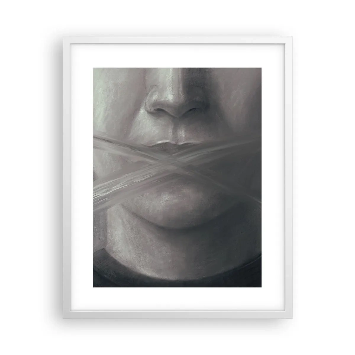 Poster in white frmae - Not a Word - 40x50 cm