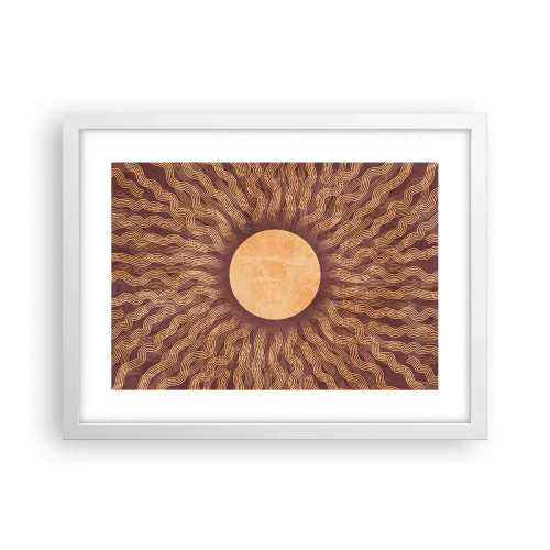 Poster in white frmae - Sun Icon - 40x30 cm