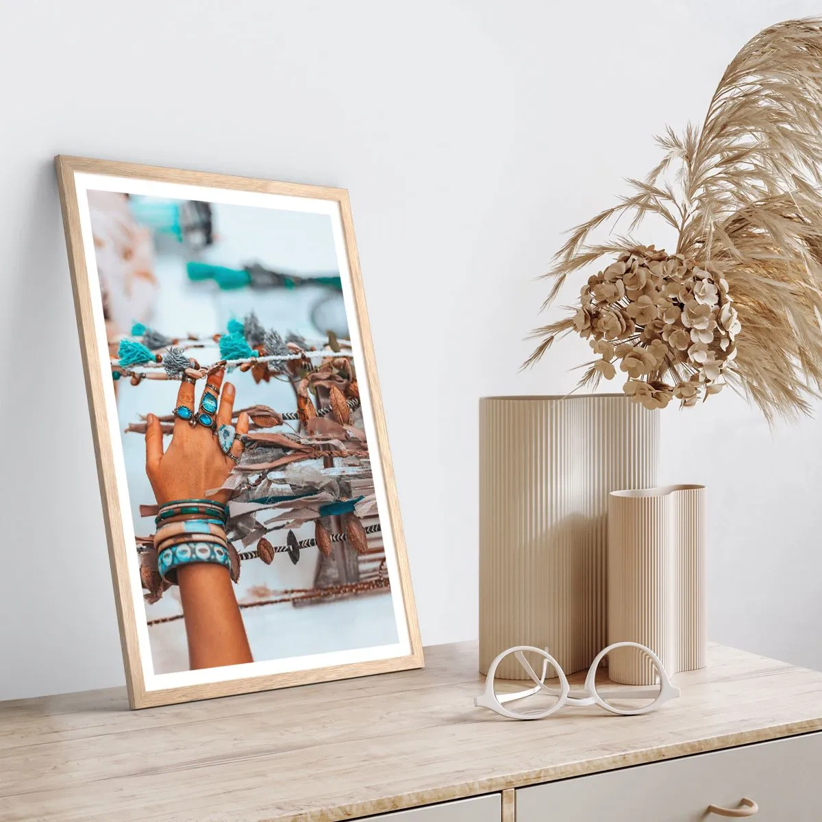 Poster in light oak frame - Local Treasures - 70x100 cm