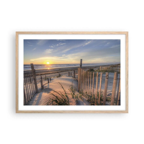 Poster in light oak frame - Light and Shade of the Wind - 70x50 cm