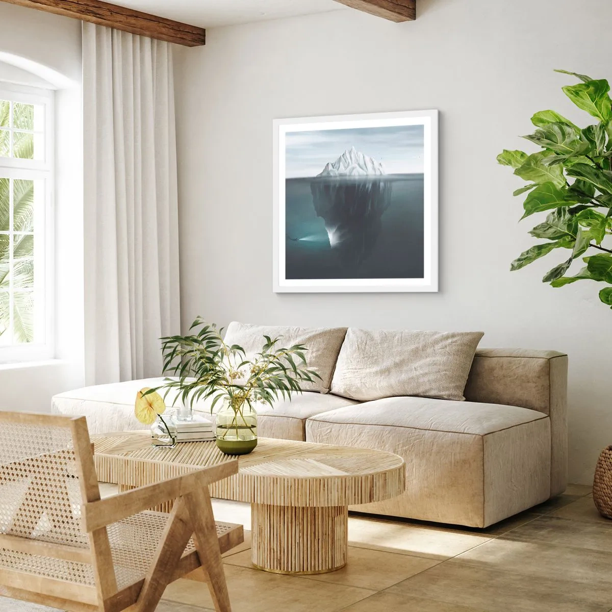 Poster in white frmae - Underwater Secret - 40x40 cm