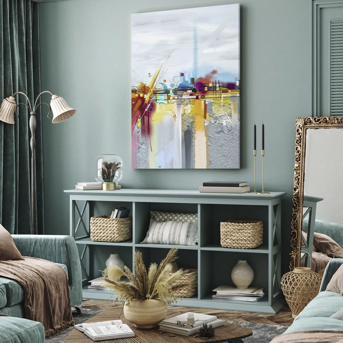 Canvas picture - Bridge of Joy over the River of Life - 70x100 cm