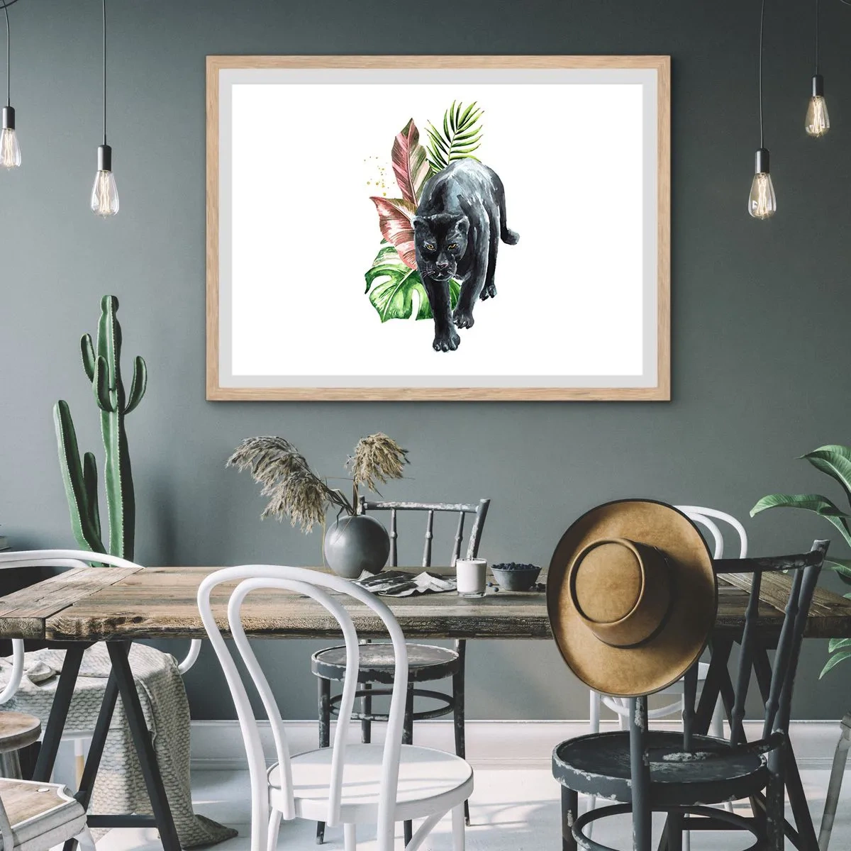 Poster in light oak frame - Wilderness of the Heart - 70x50 cm