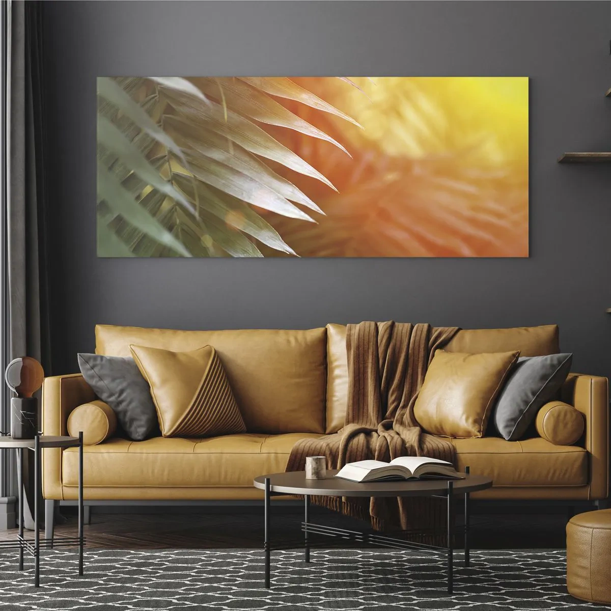 Glass picture - Morning in the Jungle - 100x40 cm