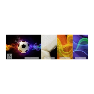 Photo Wallpaper Sample Premium Sand - Magical Power Of A Play - Abstraction, Sport, Football - 100x30 cm