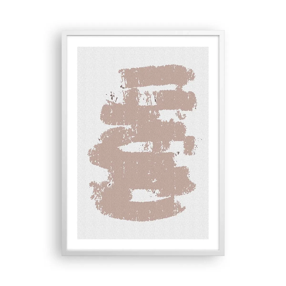 Poster in white frmae - Abstract in Delicate Pink - 50x70 cm