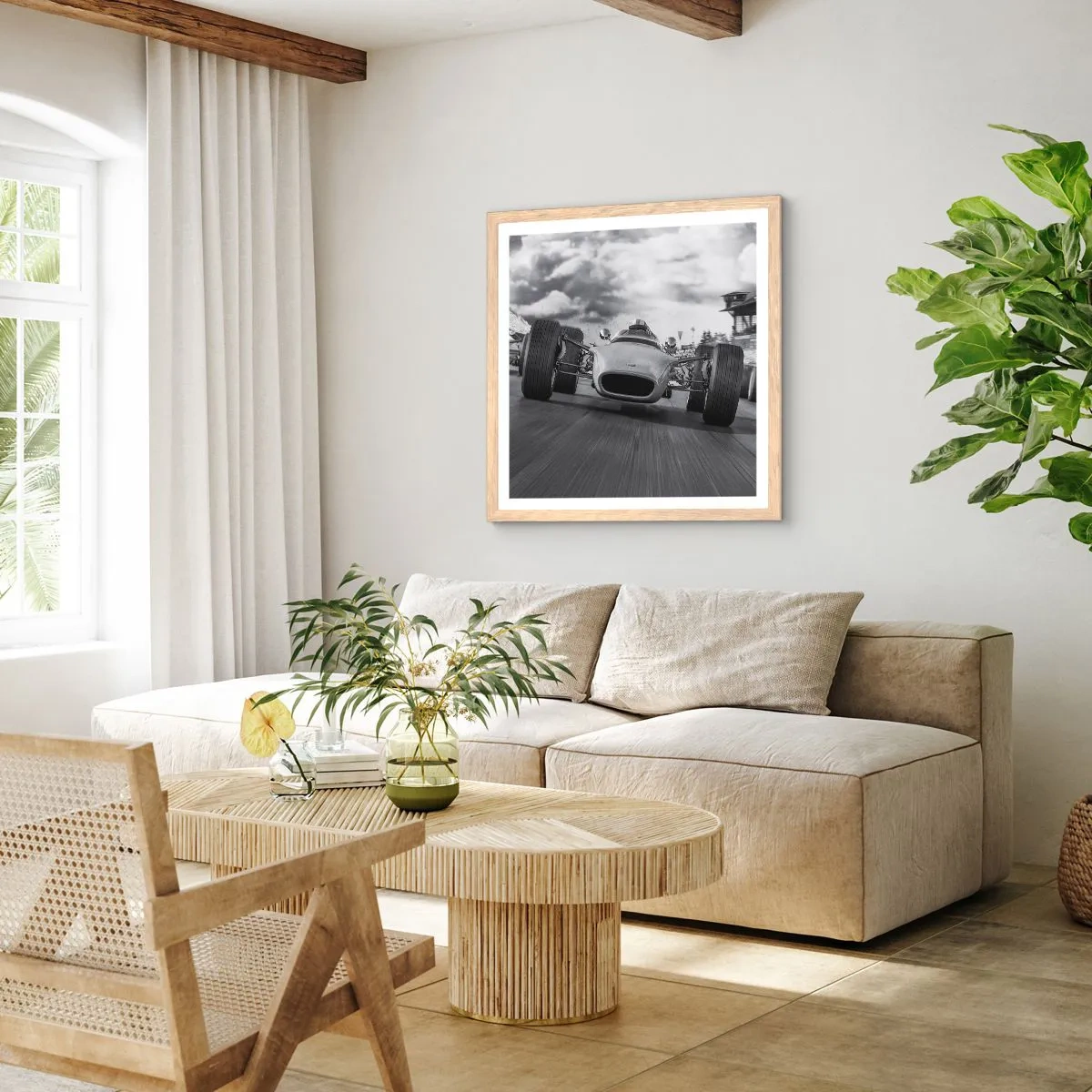 Poster in light oak frame - There is Power! - 50x50 cm