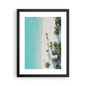 Poster in black frame - Holidays in Paradise - 30x40 cm