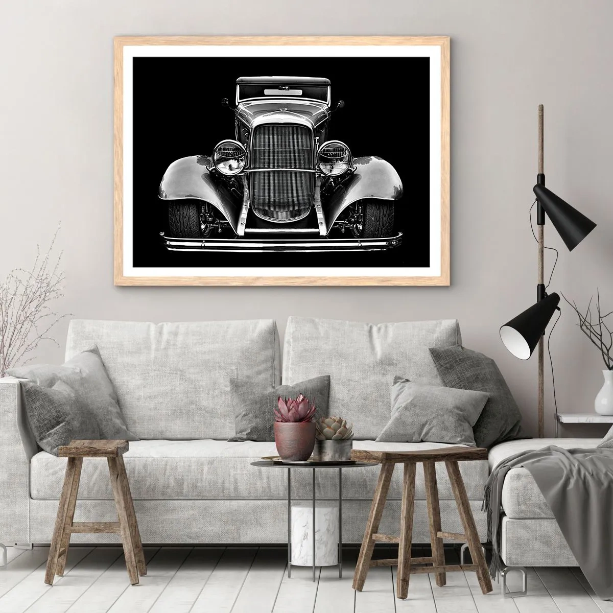 Poster in light oak frame - True Gentleman - 100x70 cm