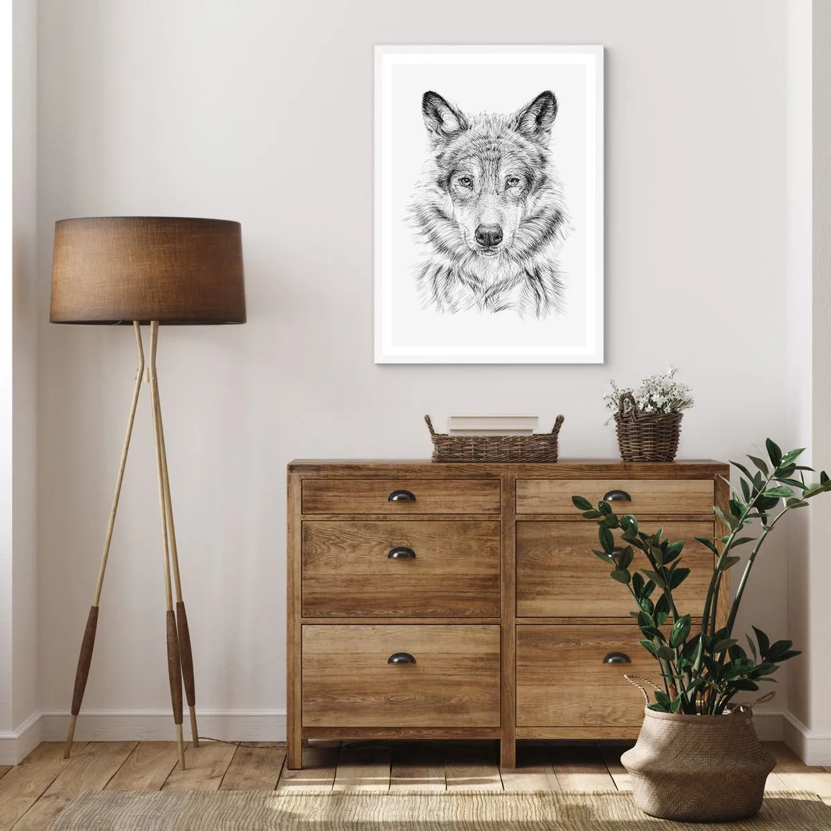 Poster in white frmae - Born Leader - 30x40 cm