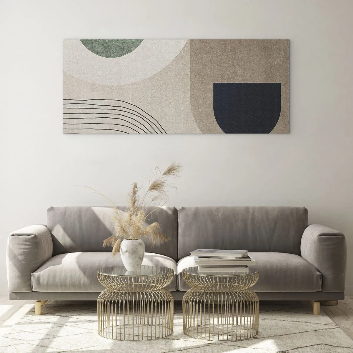 Glass picture - Gentleness of an Oval - 100x40 cm