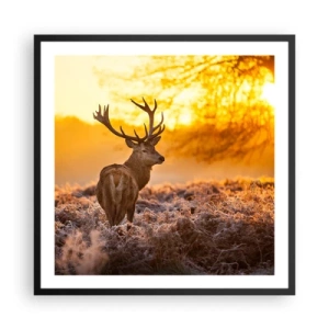 Poster in black frame - King of Autumnal Forest - 60x60 cm