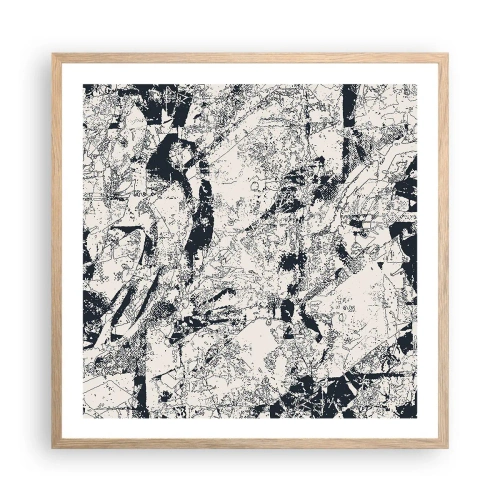 Poster in light oak frame - Infilitration of Opposites - 60x60 cm