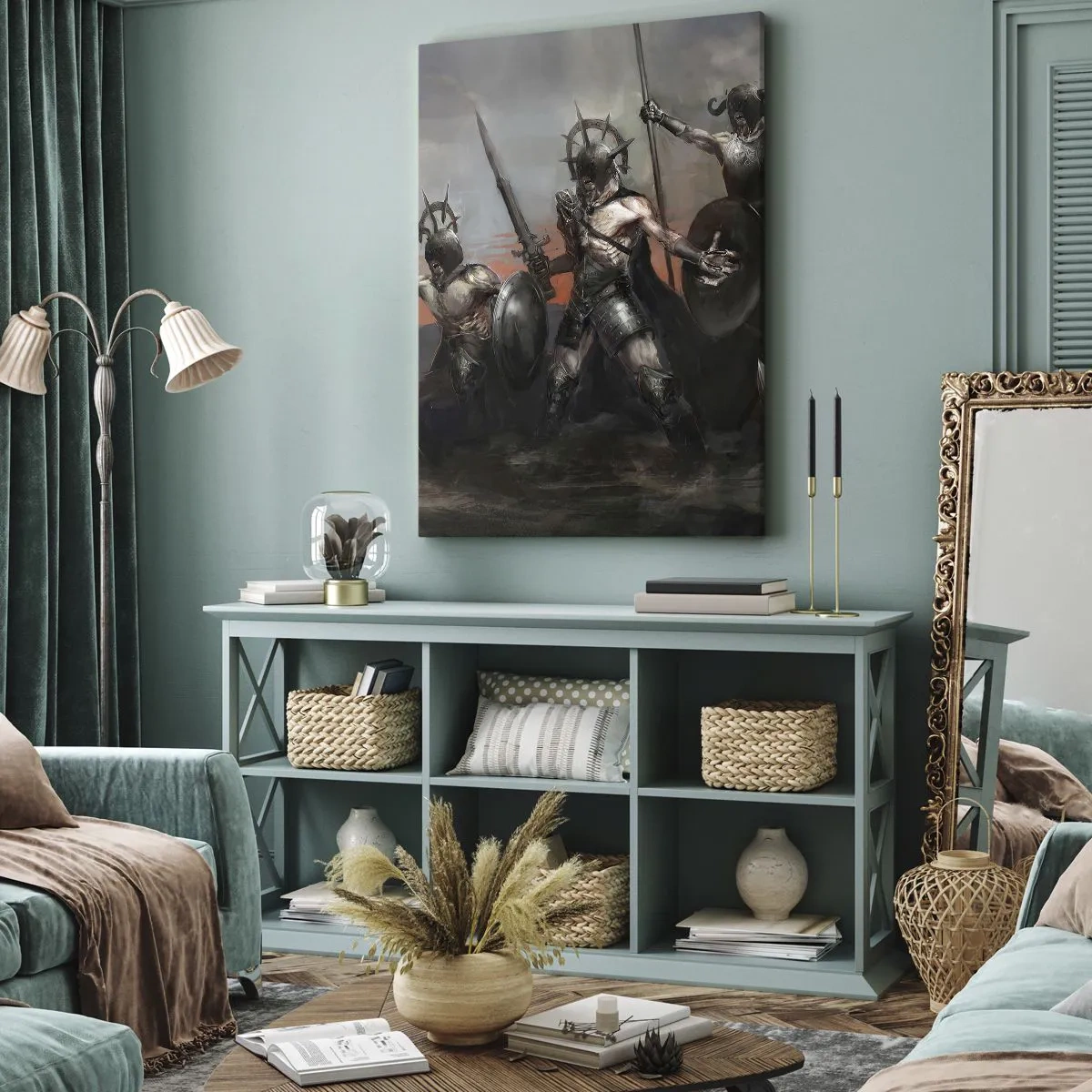 Canvas picture - With Your Shield Or on It - 45x80 cm