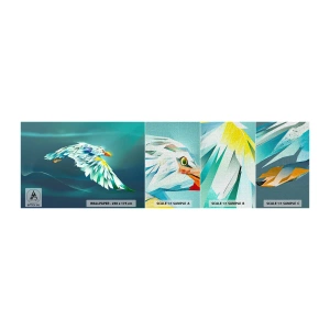 Photo Wallpaper Sample Premium Canvas - Flight of an Eagle - Abstraction, Eagle, Bird - 100x30 cm
