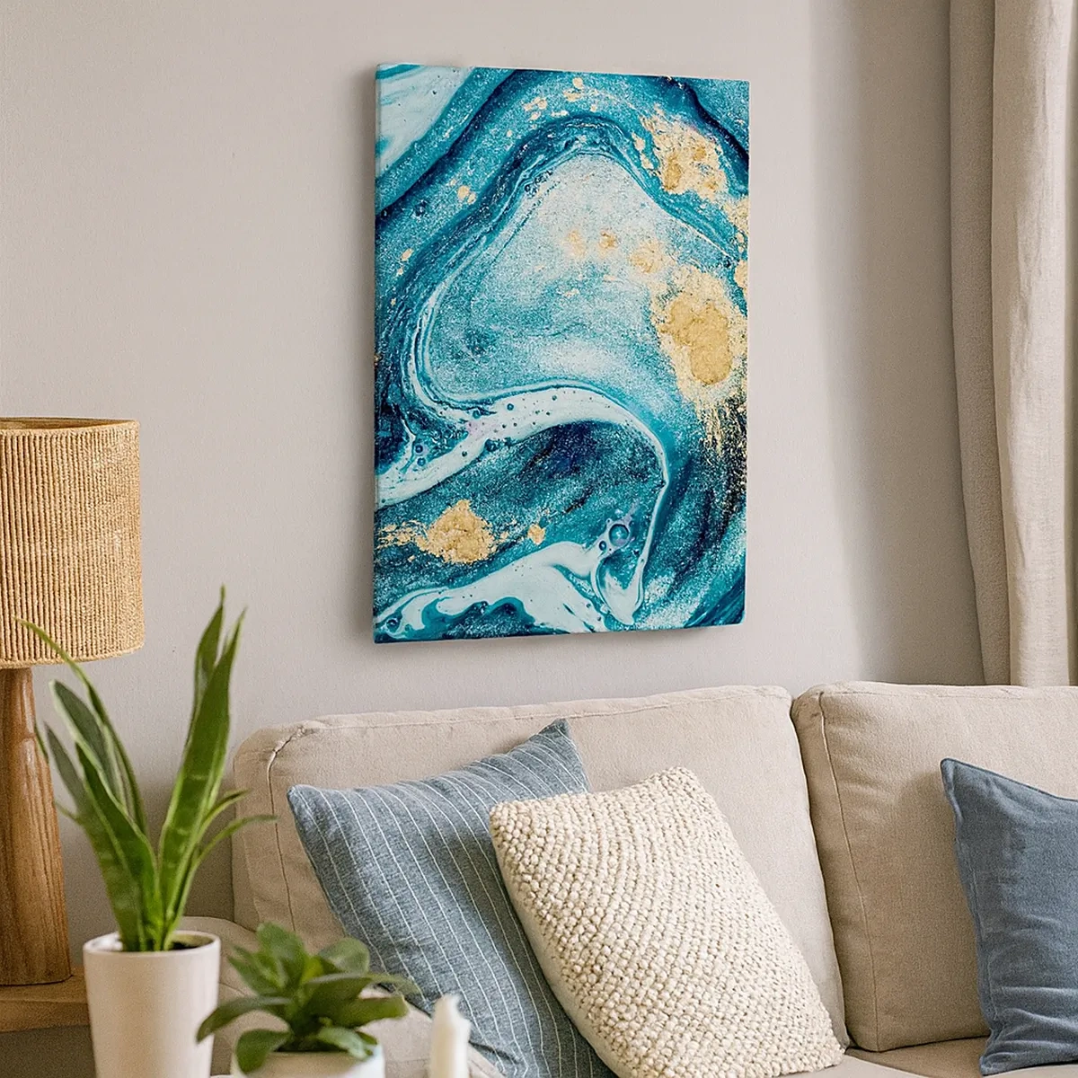 Canvas picture - Blue Whirl - 50x70 cm