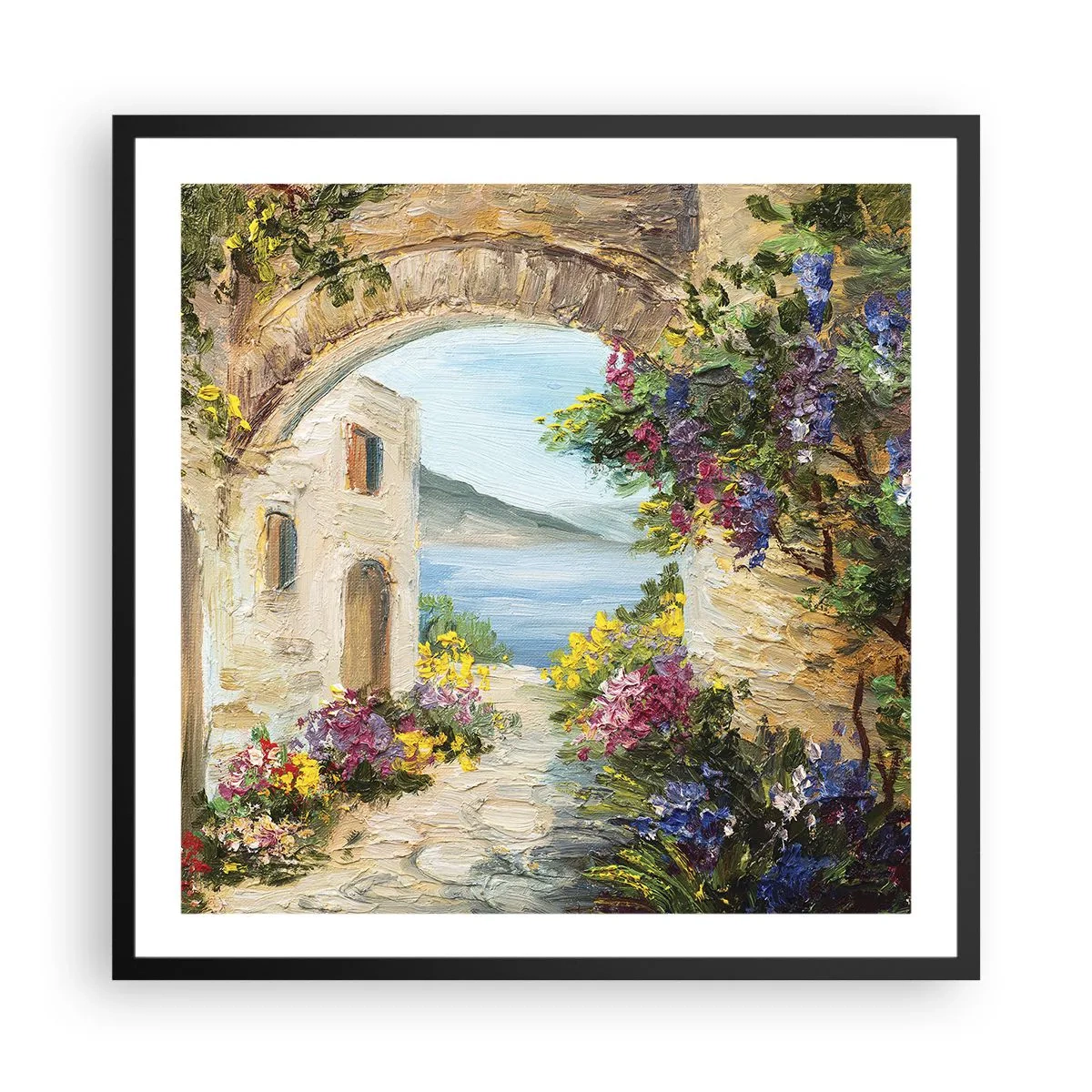 Poster in black frame - Charm of a Sea Province - 60x60 cm