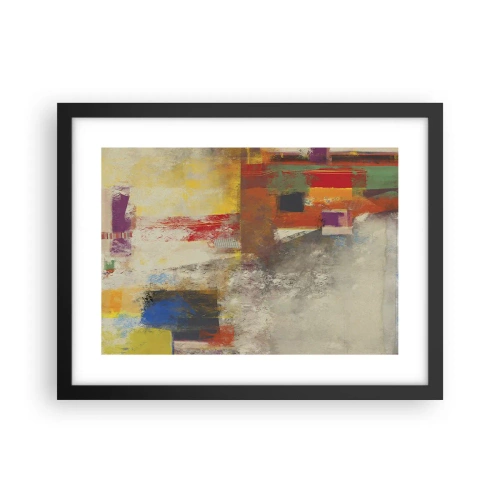Poster in black frame - Geometry of Colours - 40x30 cm