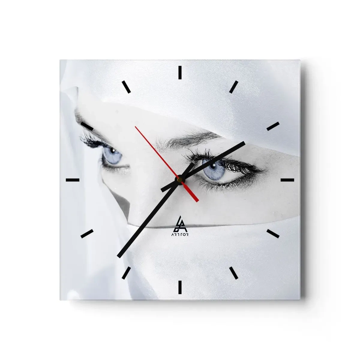 Wall clock - Clock on glass - Straight from 1001 Nights - 40x40 cm