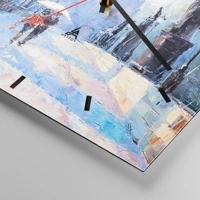 Clock face with lines