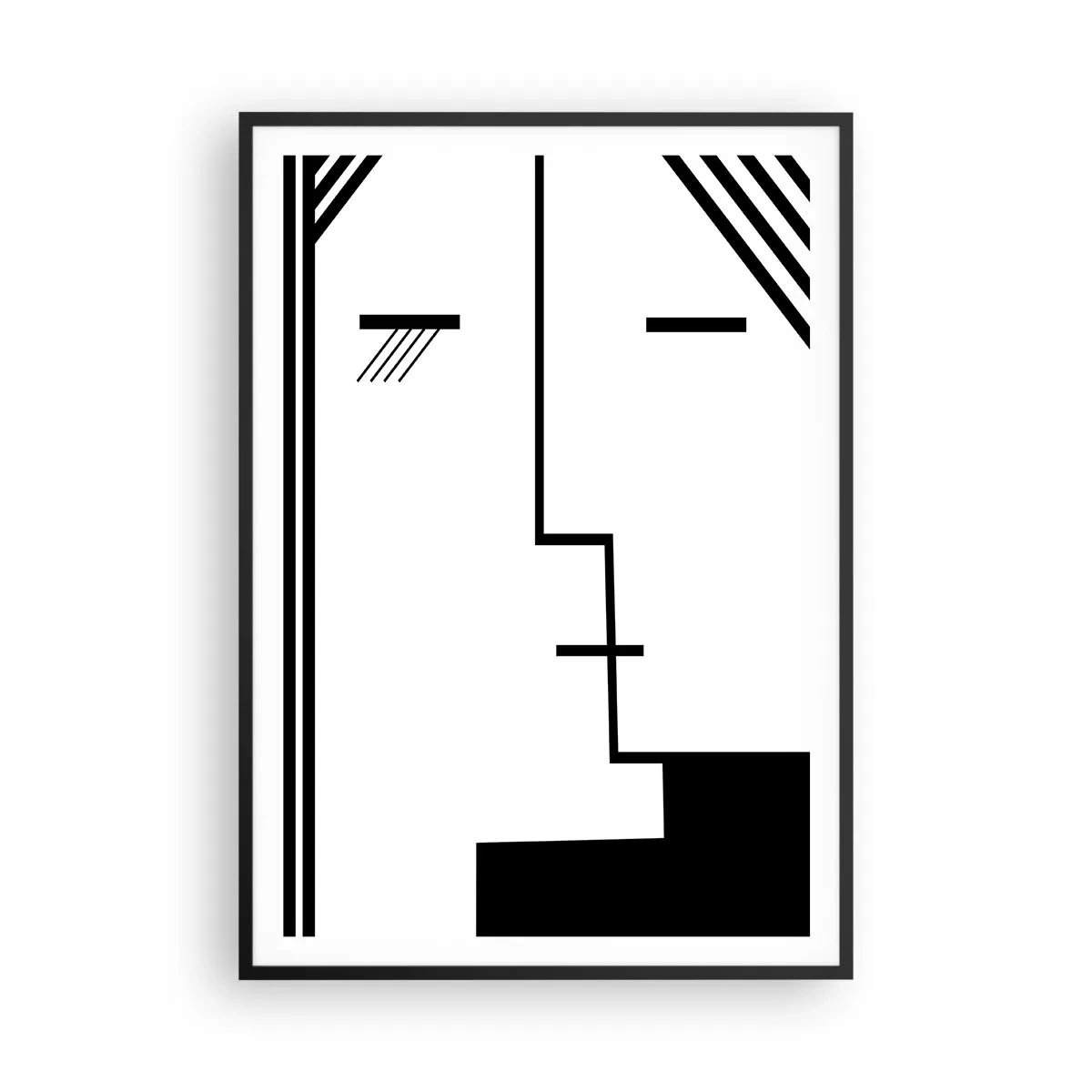 Poster in black frame - Simply a Kiss - 70x100 cm