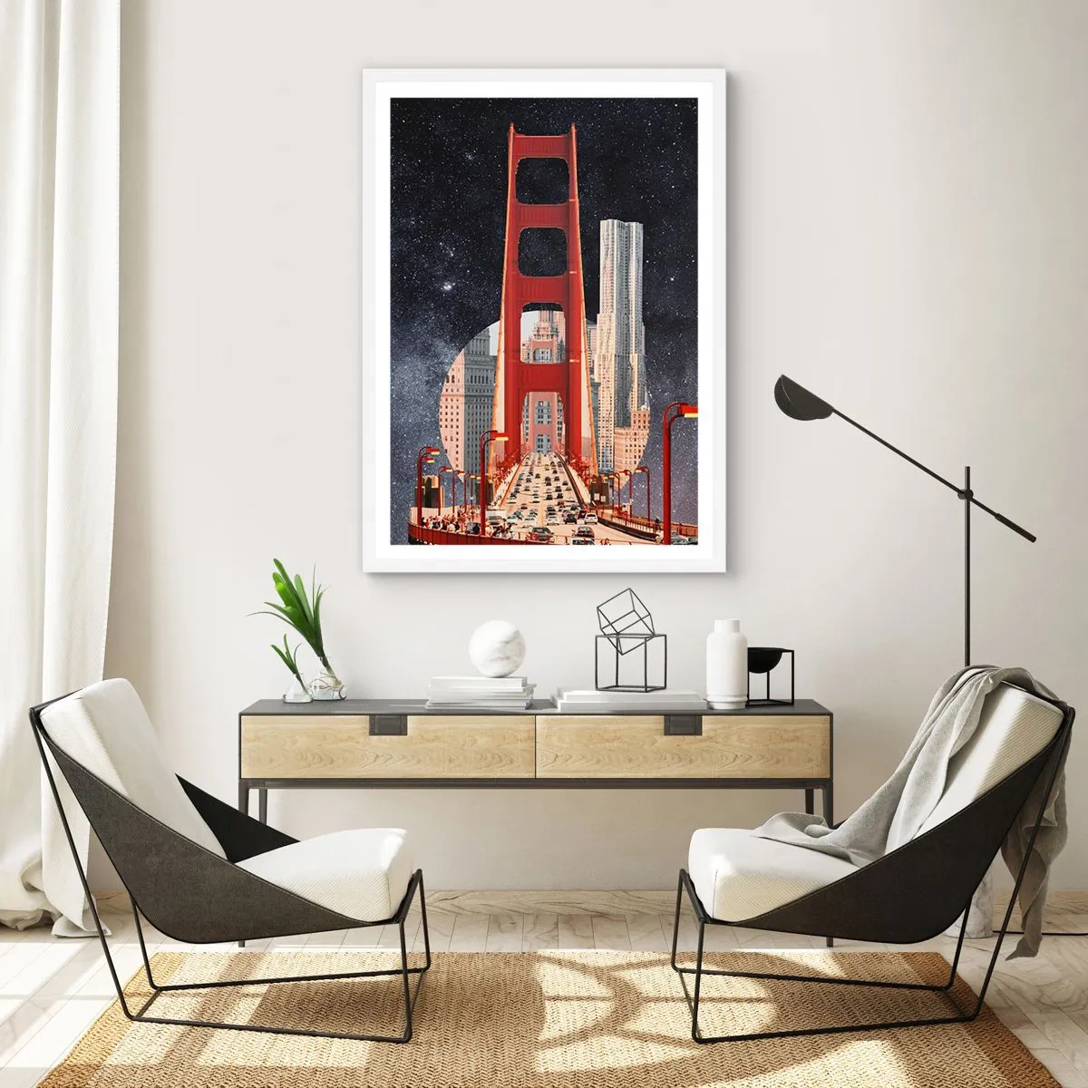 Poster in white frmae - Always in the Centre - 40x50 cm