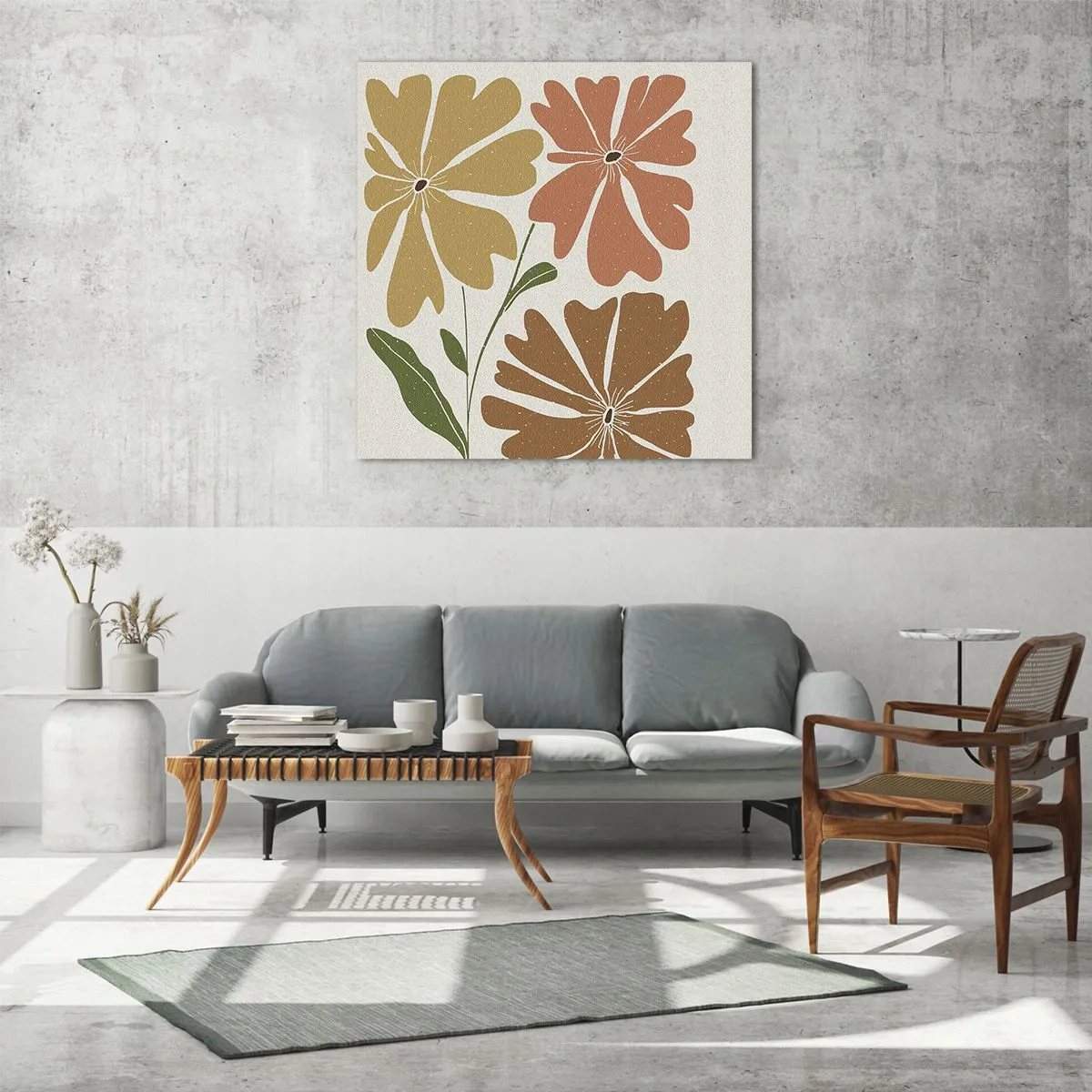 Glass picture - Nature and Geometry - 40x40 cm