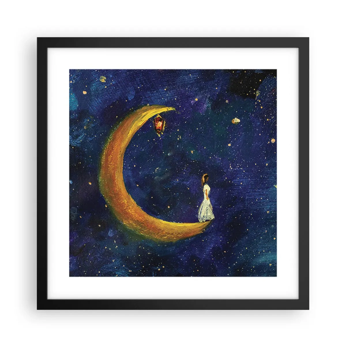 Poster in black frame - Calling of the World - 40x40 cm