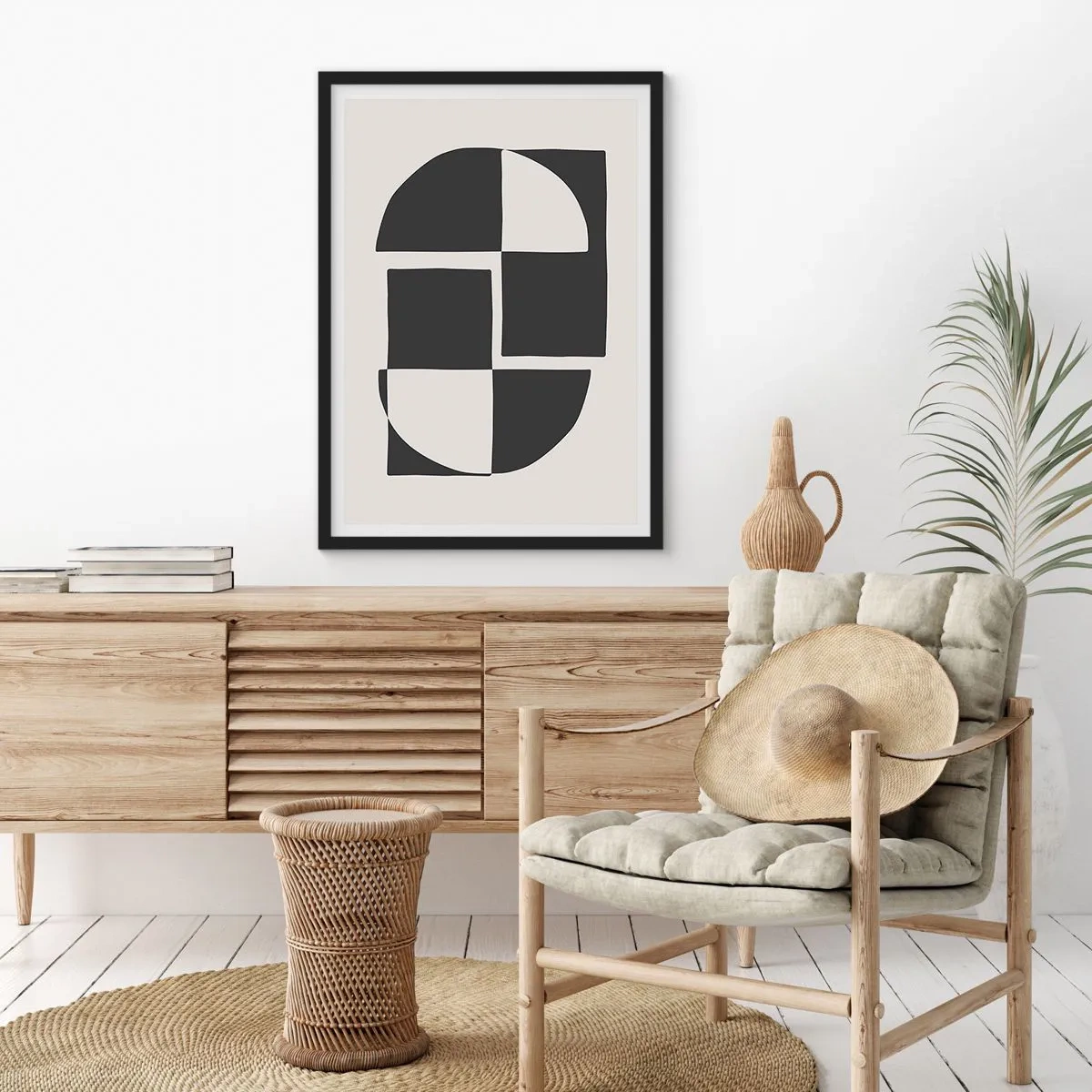 Poster in black frame - Antithesis-Synthesis - 40x50 cm