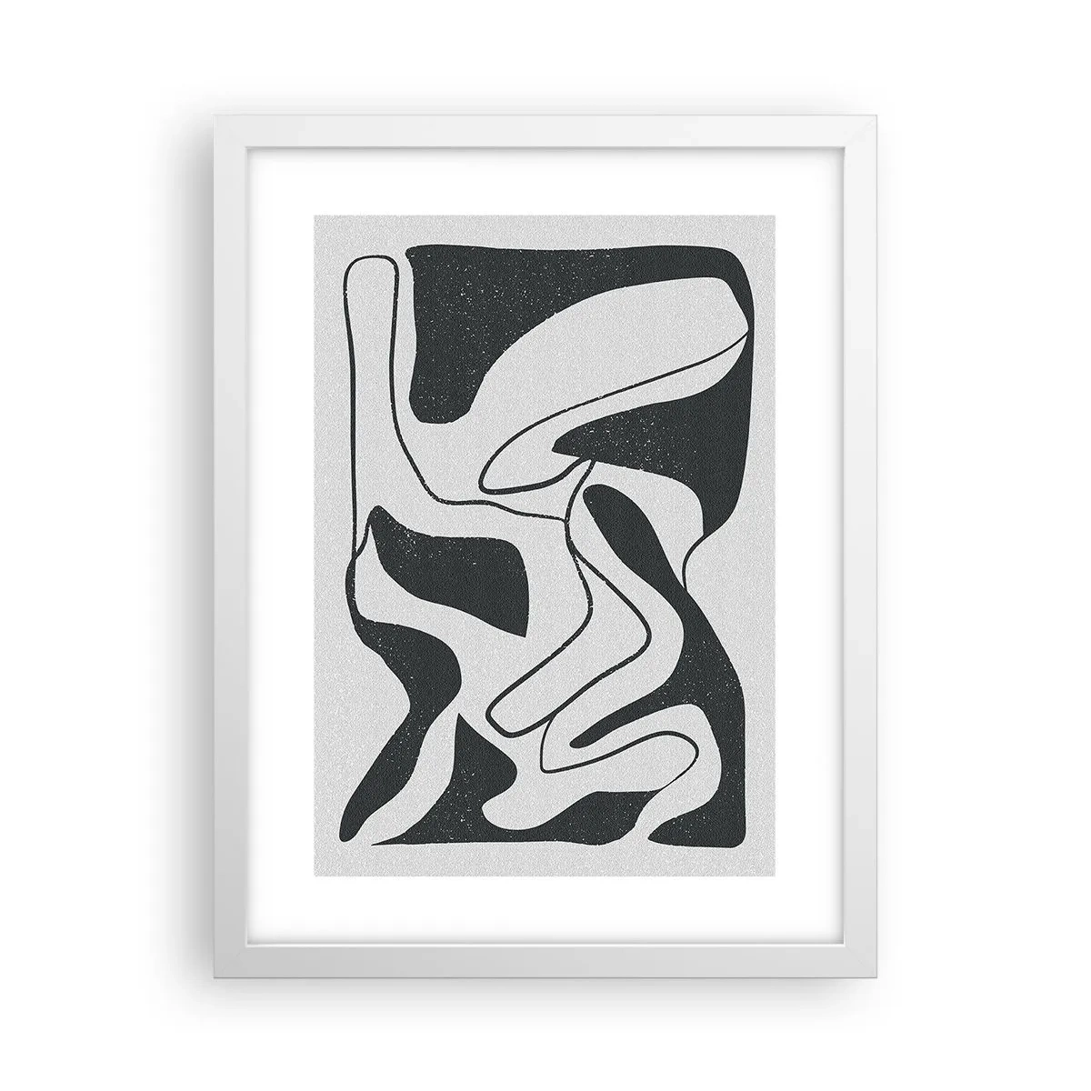 Poster in white frmae - Abstract Fun in a Maze - 30x40 cm