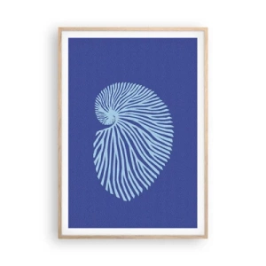Poster in light oak frame - Birth of a Shell - 70x100 cm
