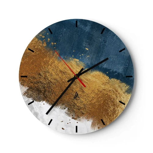 Wall clock - Clock on glass - Colours of Summer - 40x40 cm