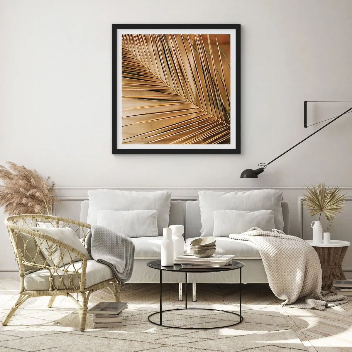 Poster in black frame - Natural Colonnade - 30x30 cm