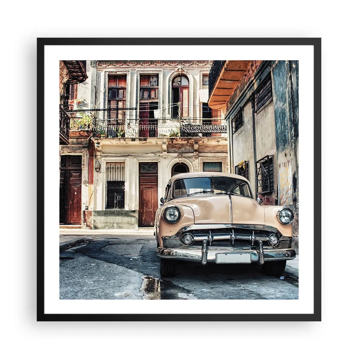 Poster in black frame - Siesta in Havana - 60x60 cm