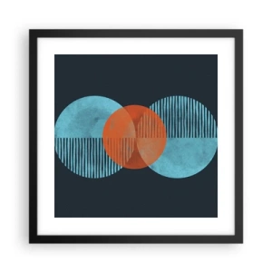 Poster in black frame - Symmetrical Composition - 40x40 cm
